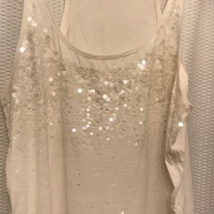 Lucky Brand sequined razorback tank
